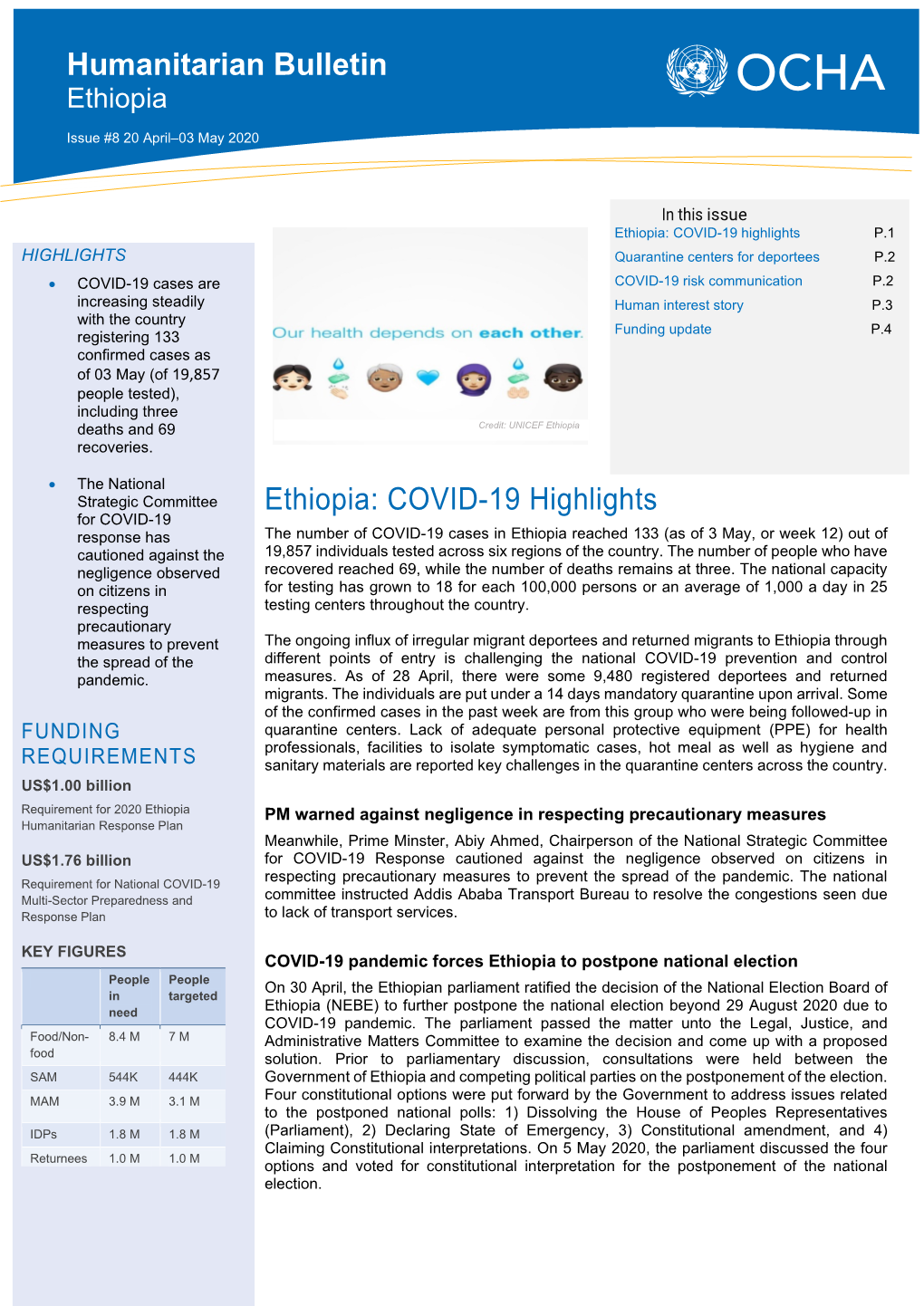 Ethiopia: COVID-19 Highlights Humanitarian Bulletin