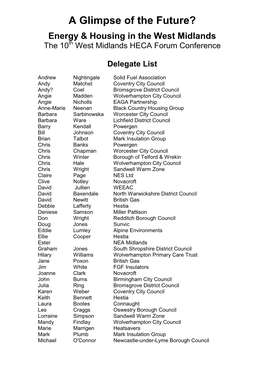 Delegate List