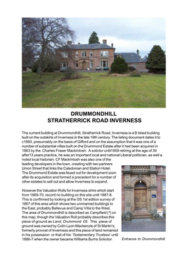 Drummondhill Stratherrick Road Inverness