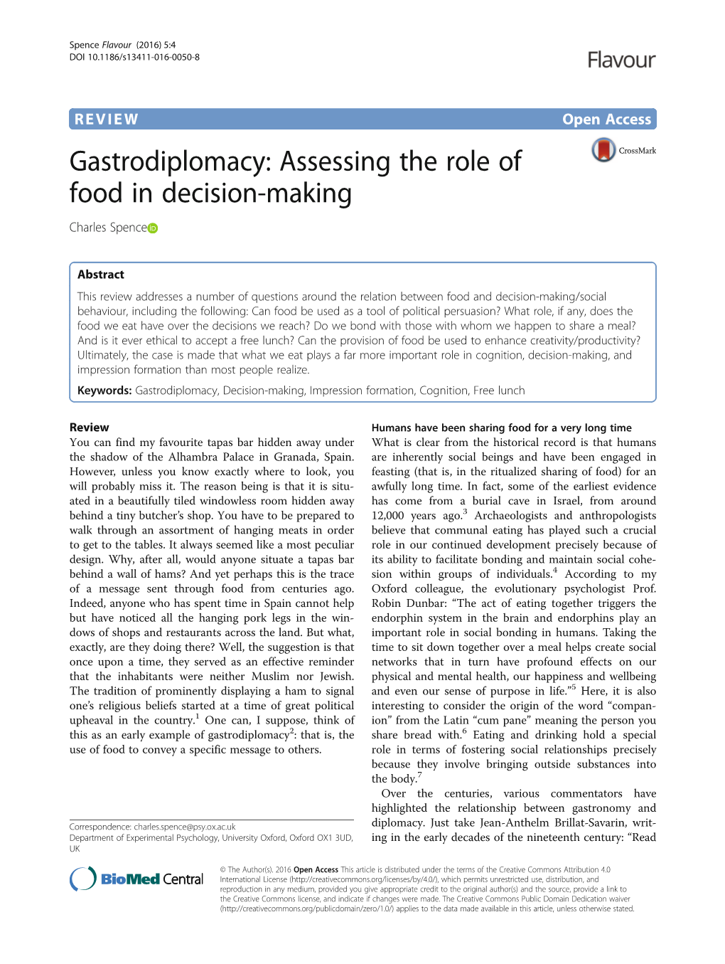 Gastrodiplomacy: Assessing The Role Of Food In Decision-Making Charles ...