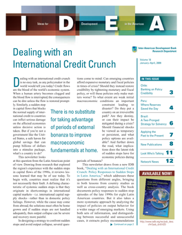 Dealing with an International Credit Crunch ▼ from Page 1