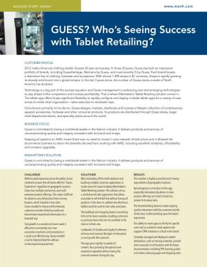 GUESS? Who's Seeing Success with Tablet Retailing?