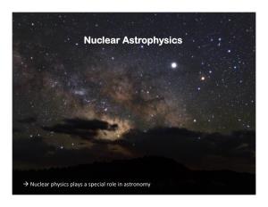 Nuclear Astrophysics