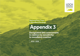 Appendix 3 Designated Site Assessment in Relation to Sensitivity to Woodland Creation