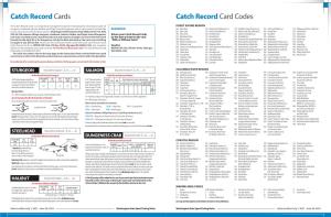 Catch Record Cards & Codes