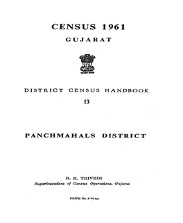 District Census Handbook, 13 Panchmahals