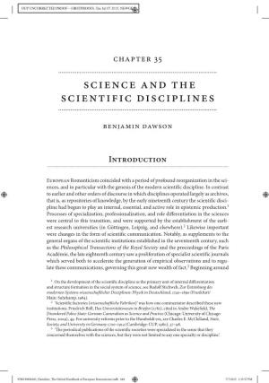 Science and the Scientific Disciplines