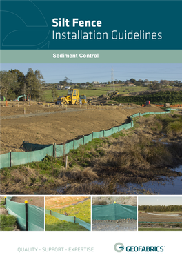 Silt Fence Installation Guidelines