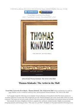 Thomas Kinkade: the Artist in the Mall