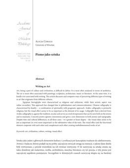 Academic Journal of Modern Philology