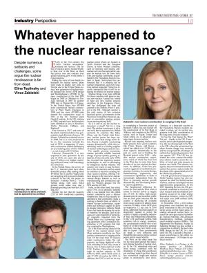 Whatever Happened to the Nuclear Renaissance?