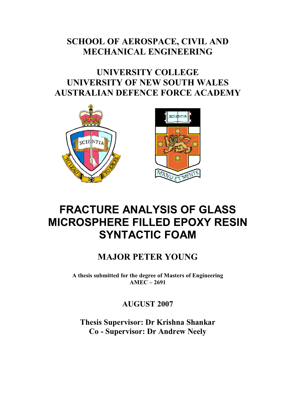 Fracture Analysis of Glass Microsphere Filled Epoxy Resin Syntactic Foam