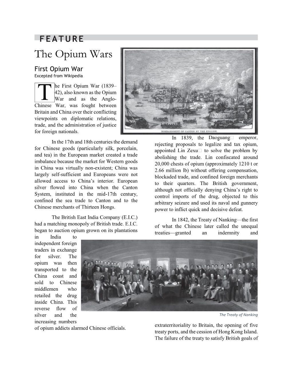 The Opium Wars