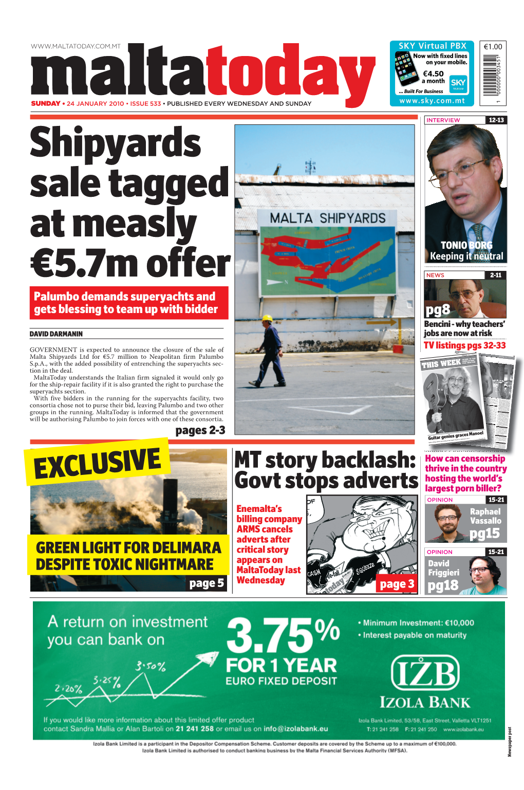 Shipyards Sale Tagged at Measly €5.7M Offer