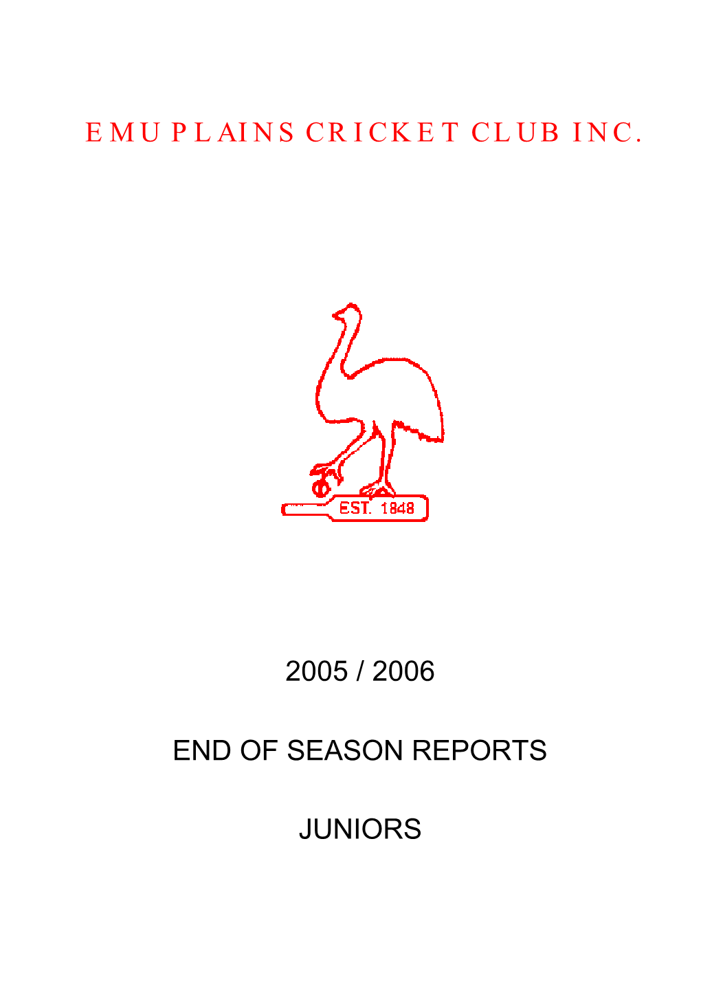 Season 2005-2006 Report