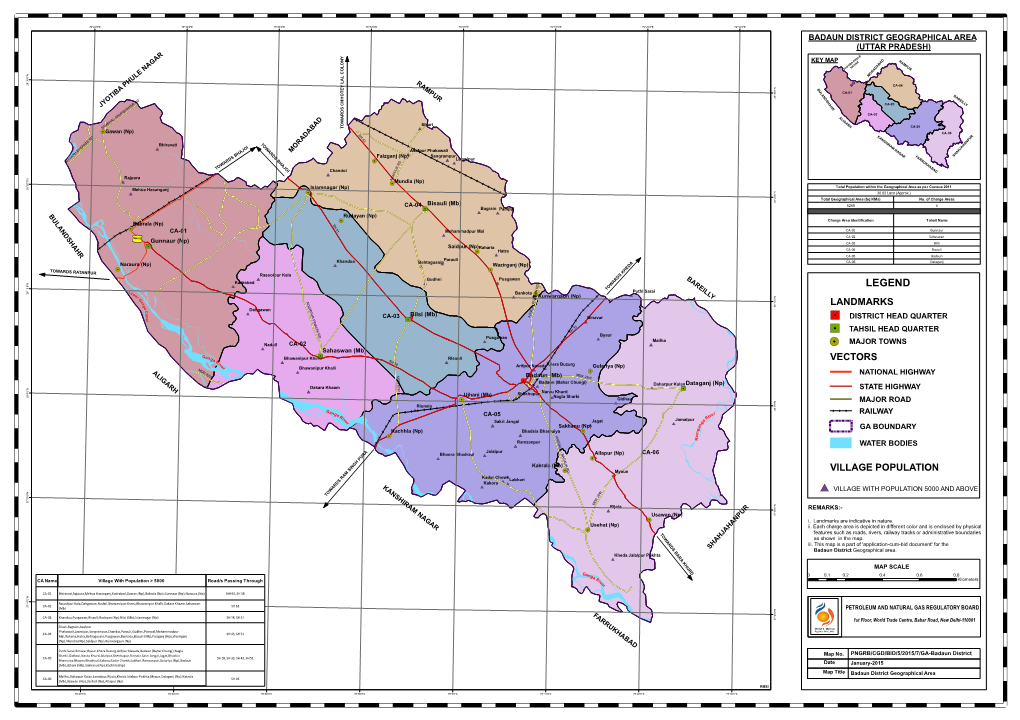 MAP:Badaun(Uttar Pradesh)