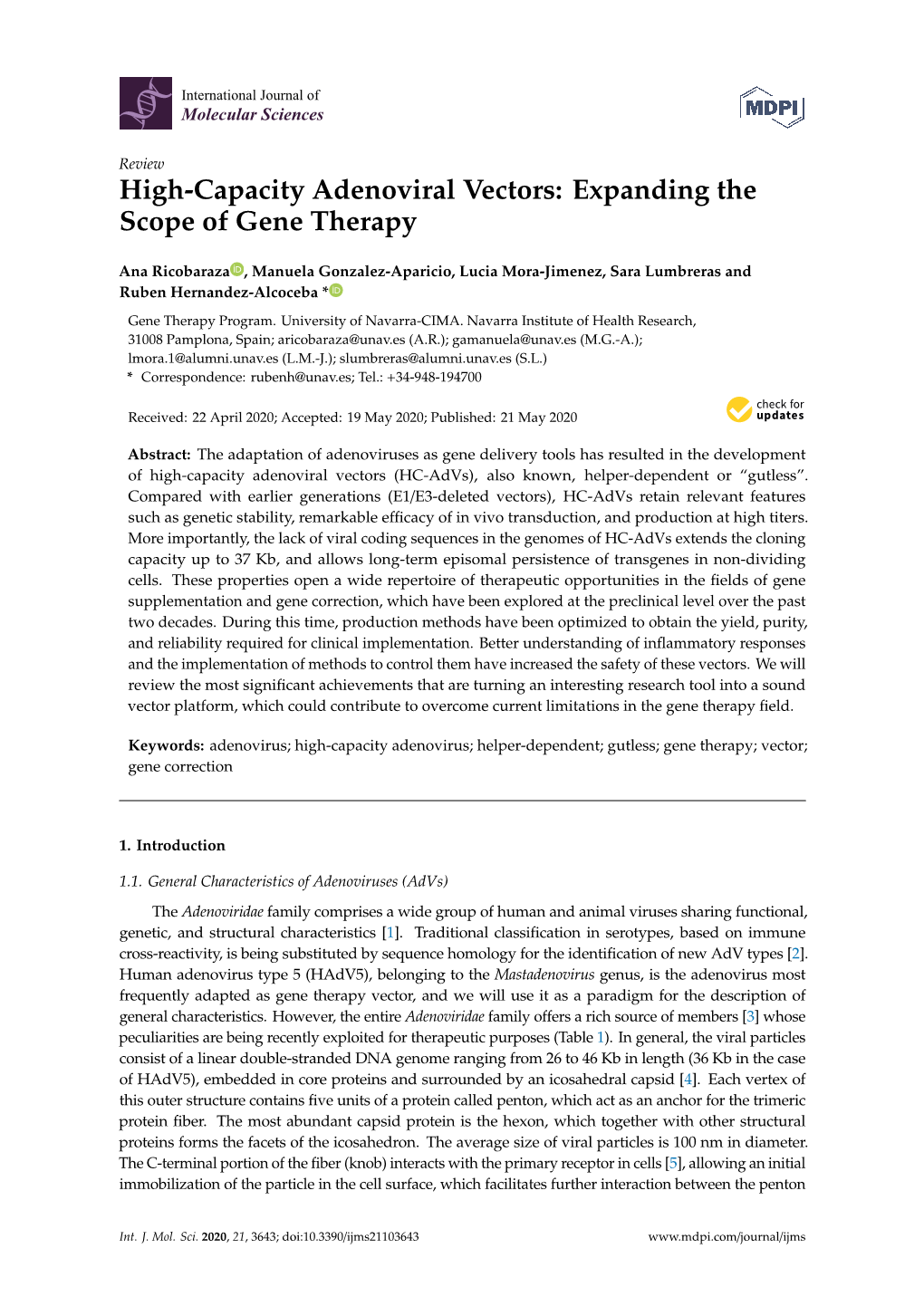 High-Capacity Adenoviral Vectors: Expanding the Scope of Gene Therapy