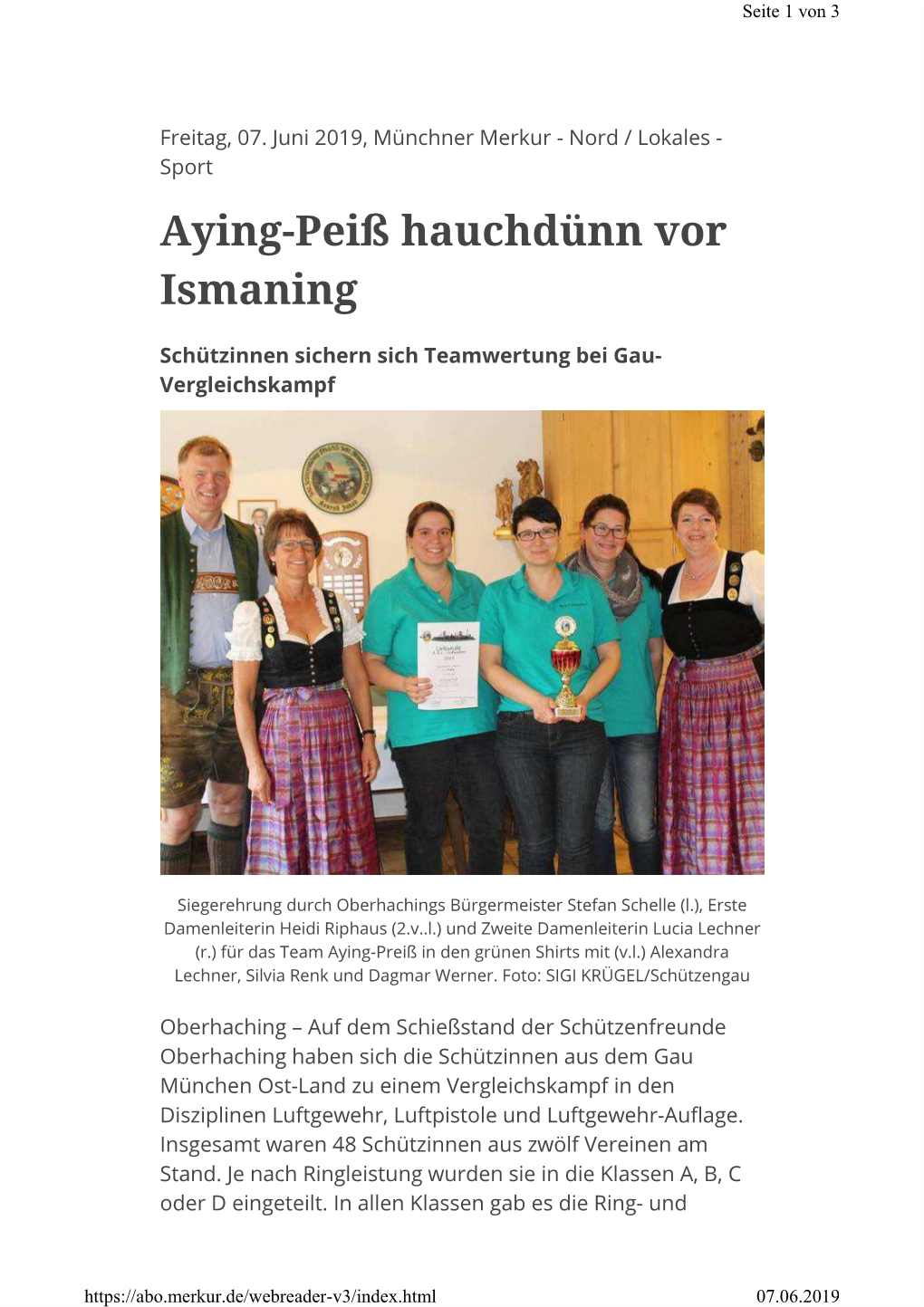 Aying-Peiß Hauchdünn Vor Ismaning