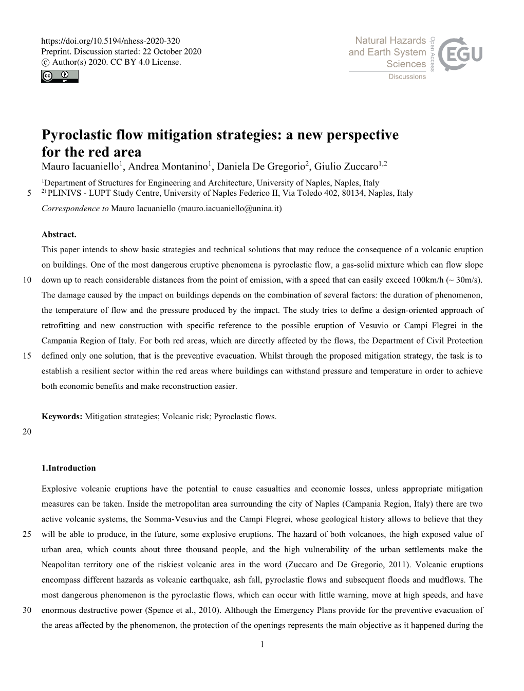 Pyroclastic Flow Mitigation Strategies