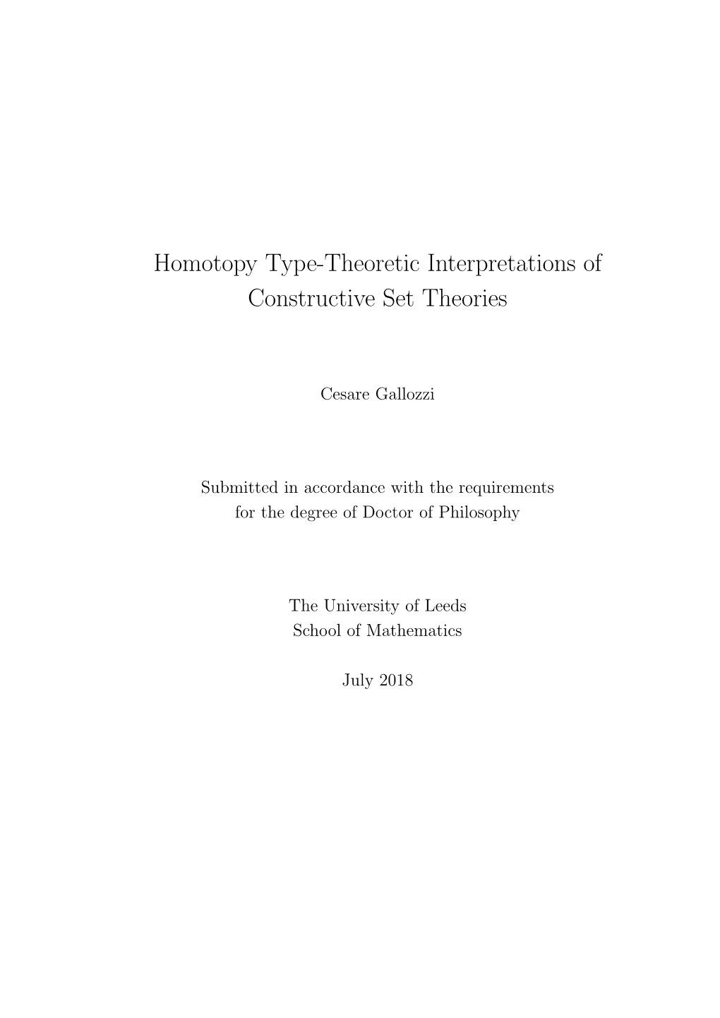 Homotopy Type-Theoretic Interpretations of Constructive Set Theories