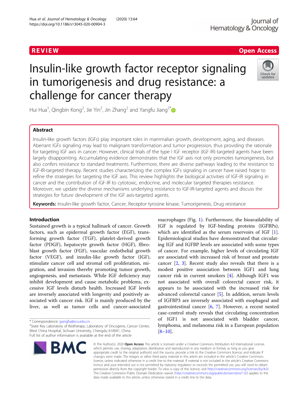 Insulin-Like Growth Factor Receptor Signaling in Tumorigenesis and Drug