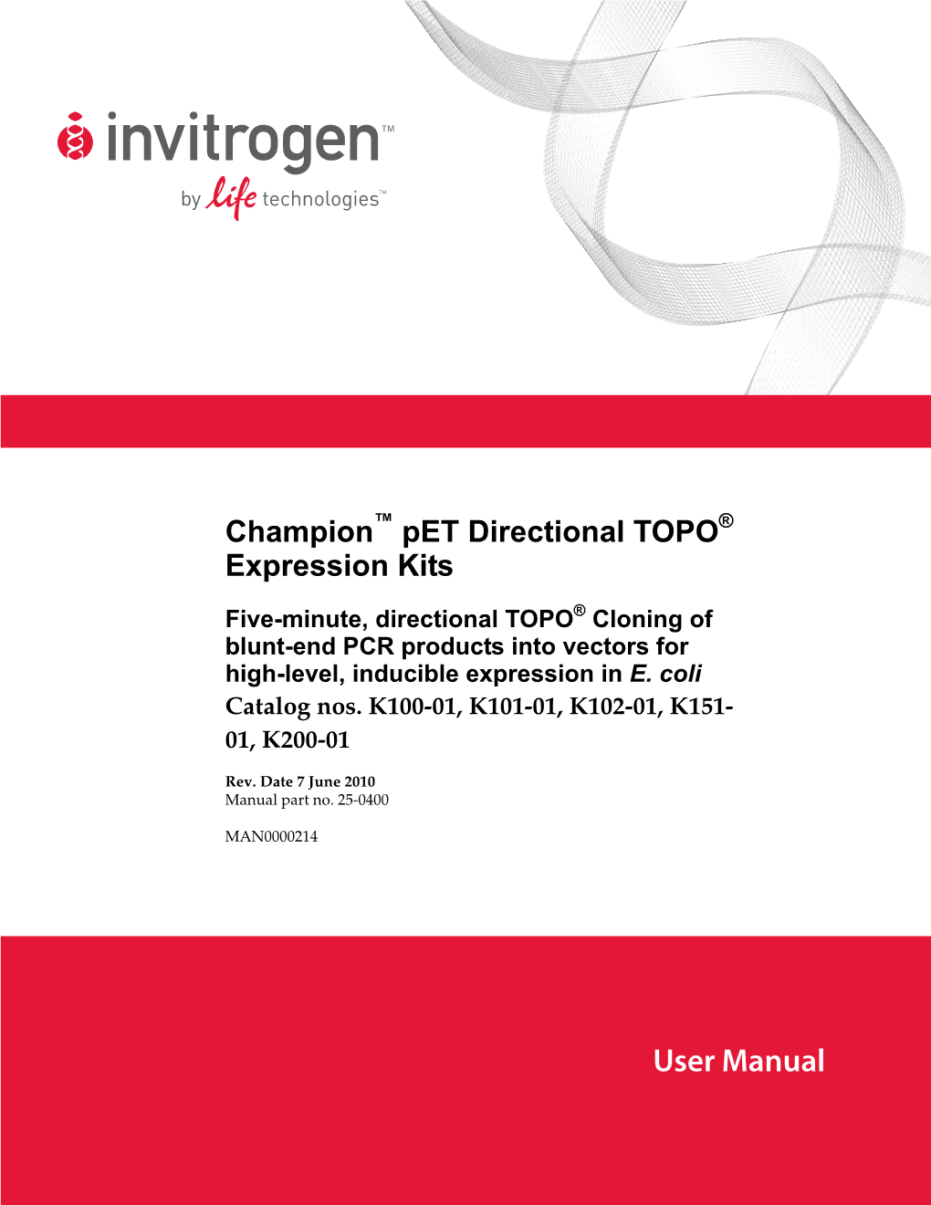 Directional TOPO® Expression Kits