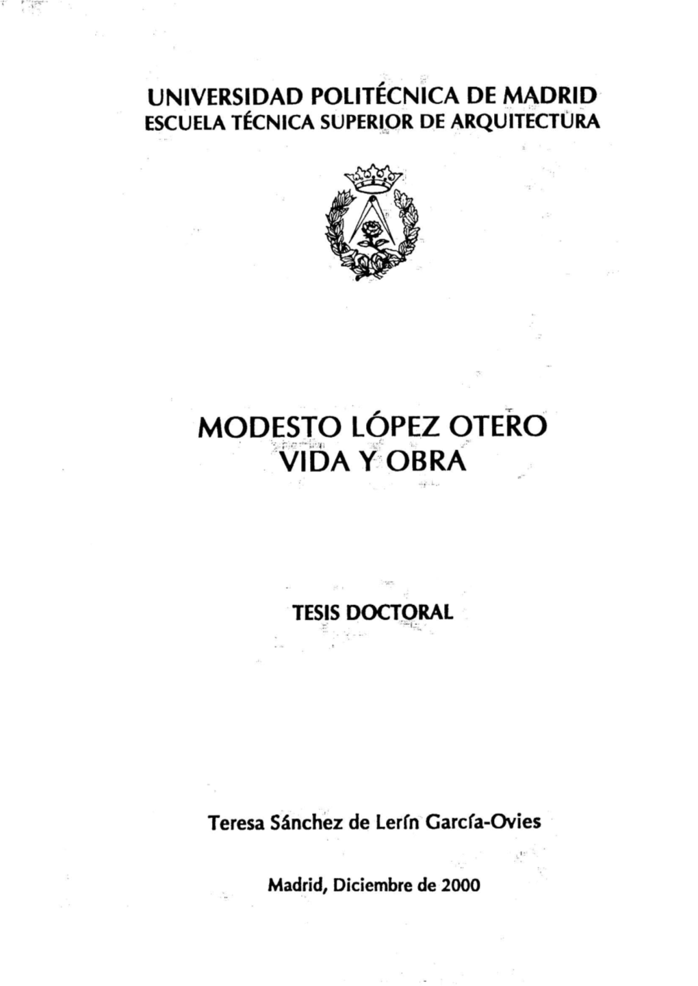 Modesto López Otero Vida Y Obra -Tesis Doctoral