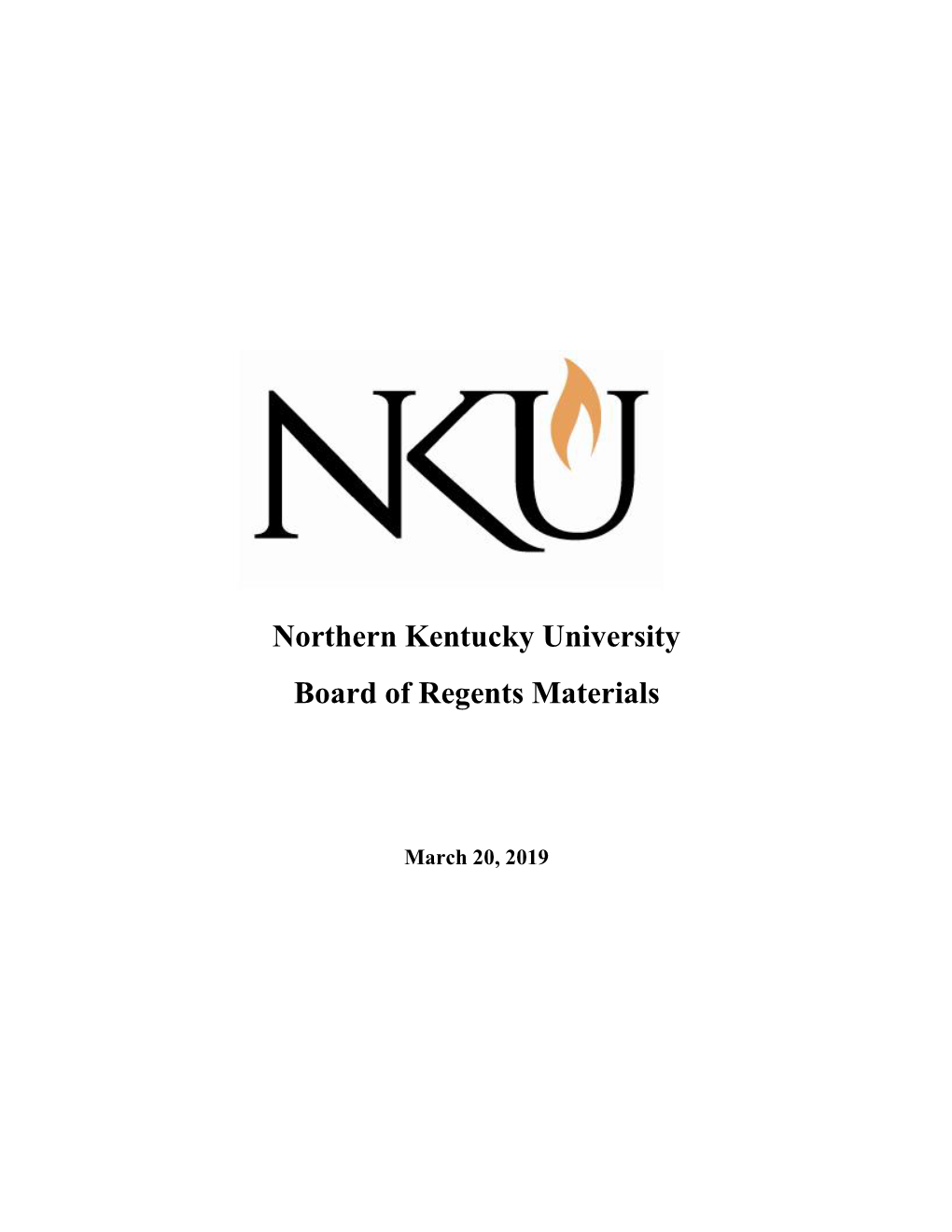 Northern Kentucky University Board of Regents Materials