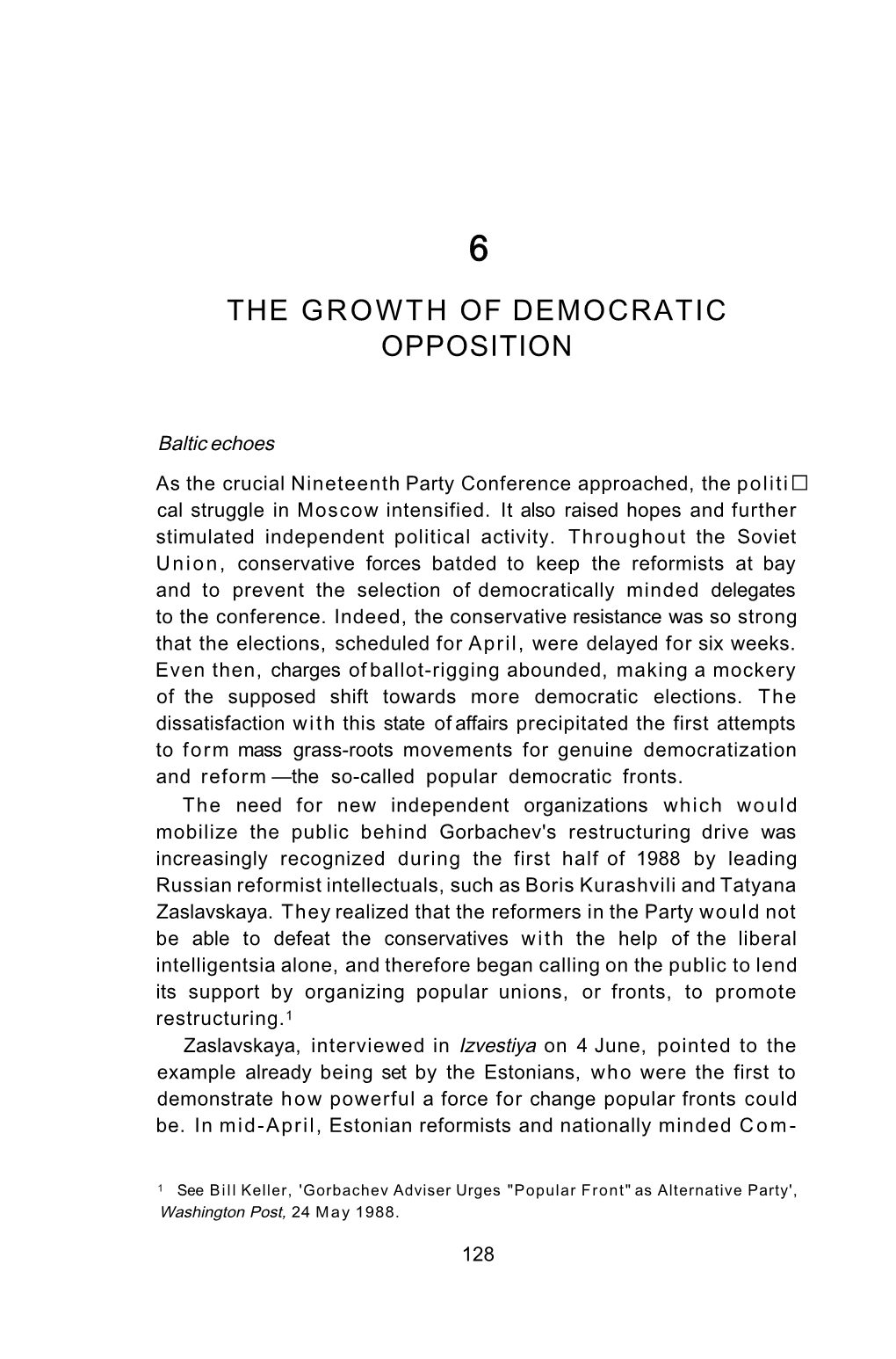 6. the Growth of Democratic Opposition