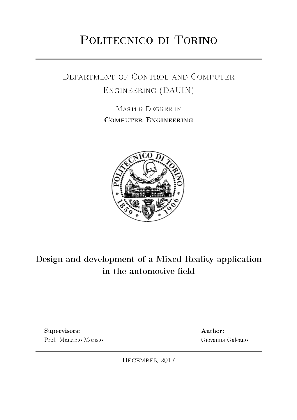 Design and Development of a Mixed Reality Application in the Automotive Eld