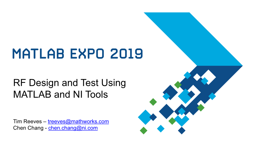 RF Design and Test Using MATLAB and NI Tools