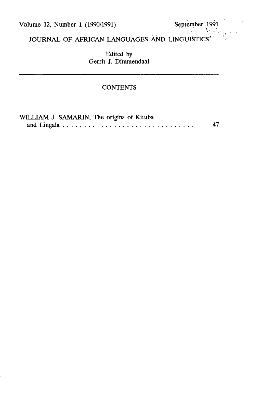 The Origins of Kituba and Lingala.Pdf