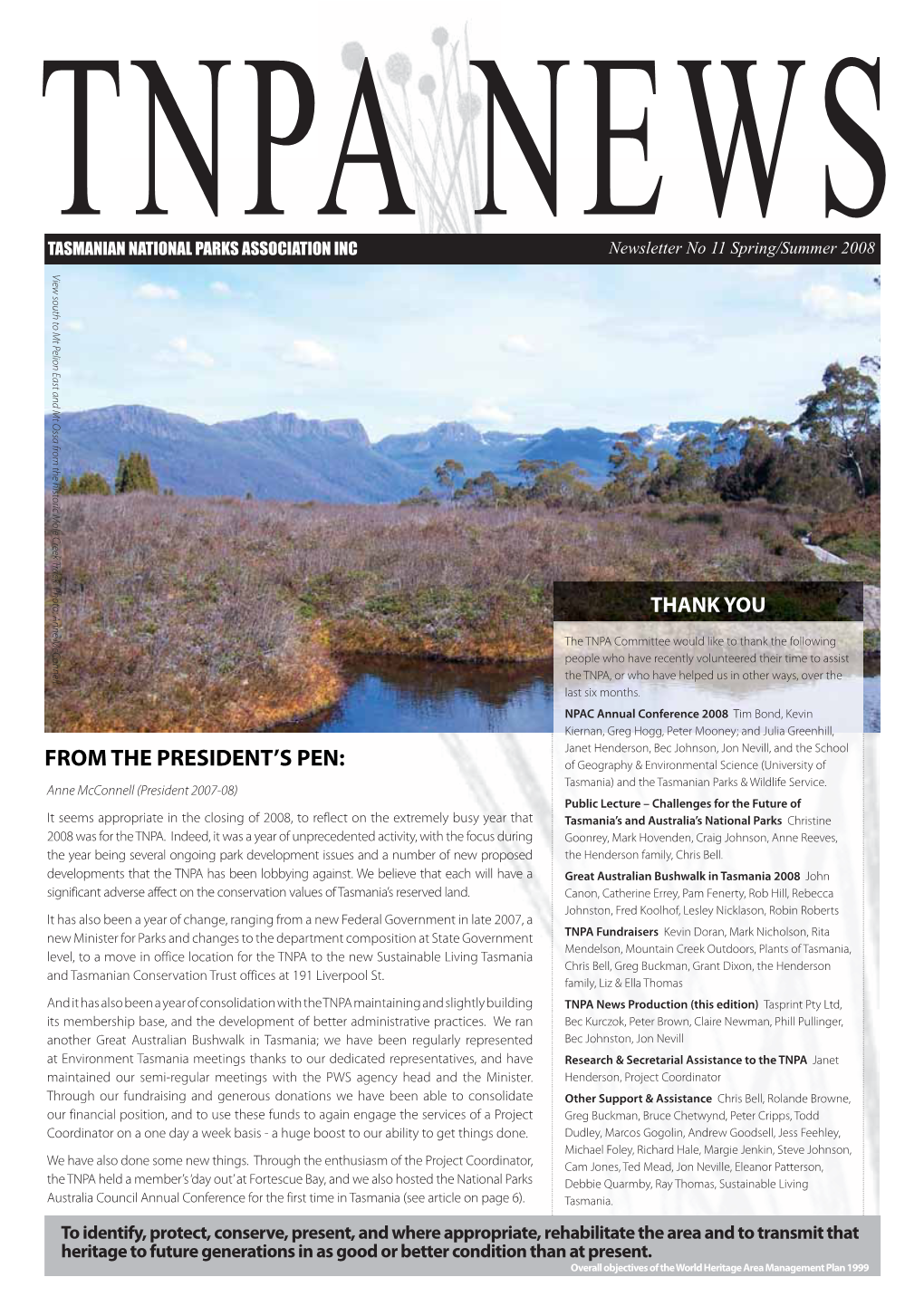 TNPA News Production (This Edition) Tasprint Pty Ltd, Its Membership Base, and the Development of Better Administrative Practices