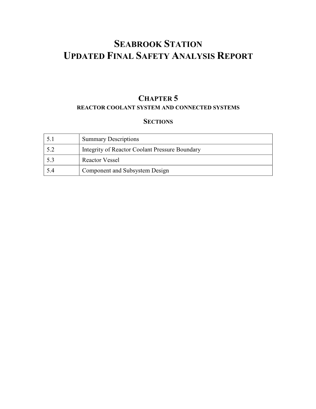 Seabrook Station Revision 18 to Updated Final Safety Analysis