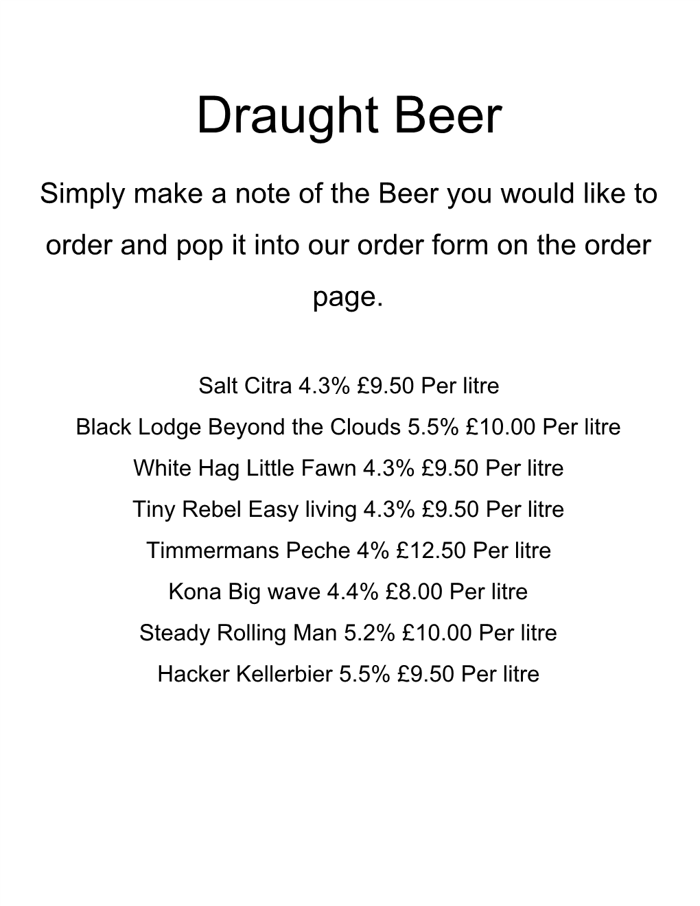 Draught Beer