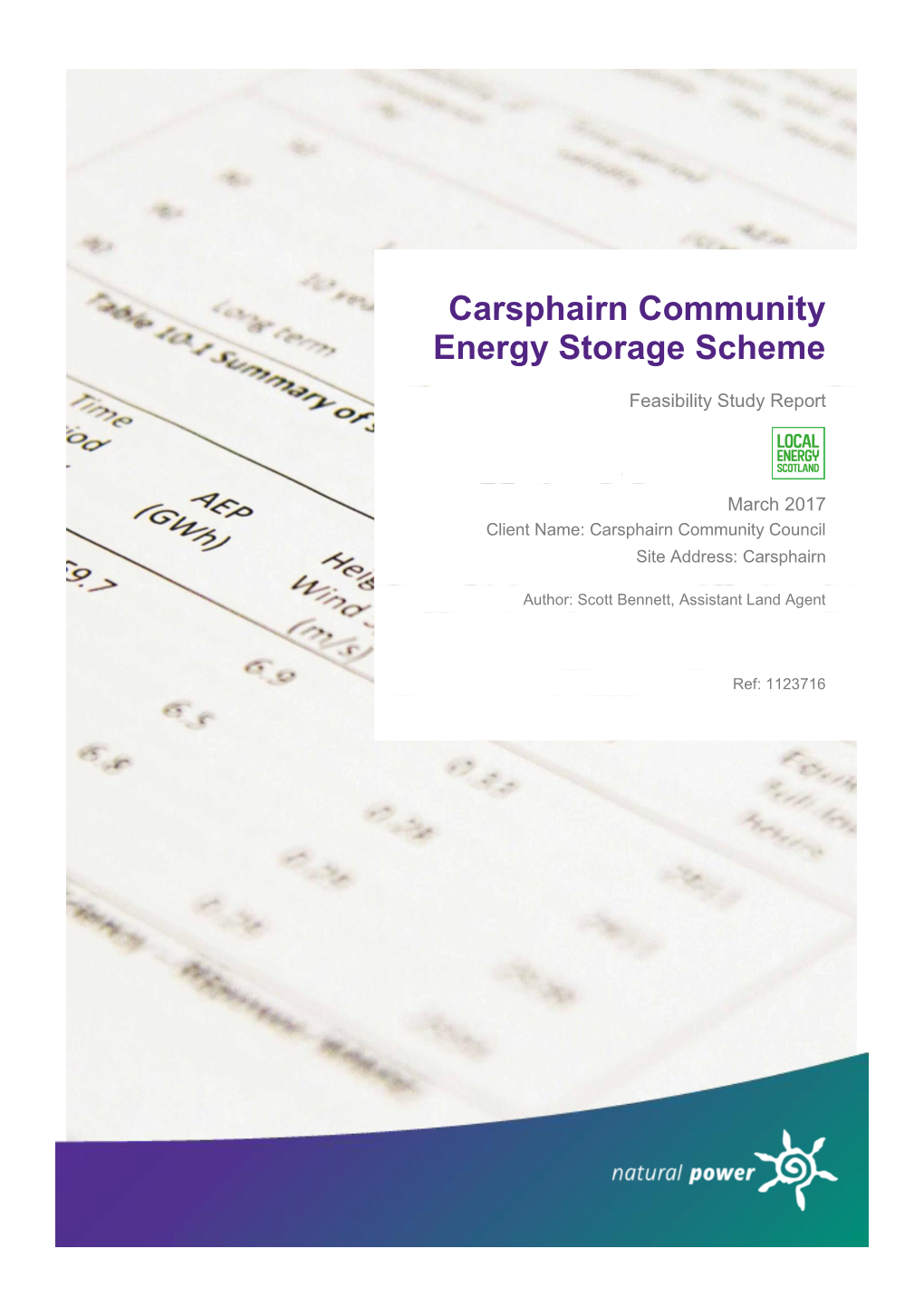 Carsphairn Community Energy Storage Scheme