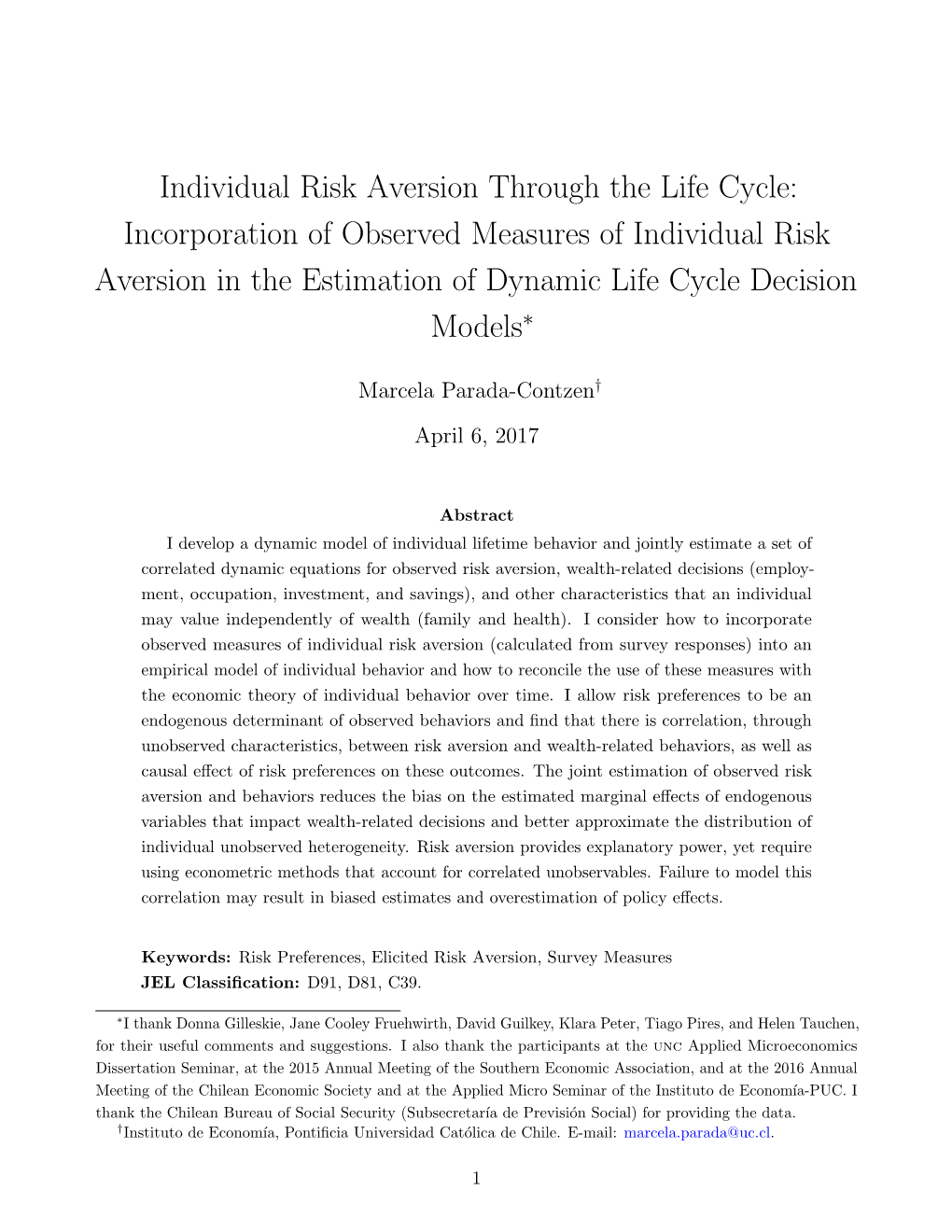 Individual Risk Aversion Through the Life Cycle