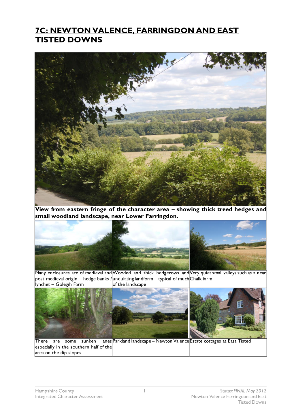 Newton Valence, Farringdon and East Tisted Downs