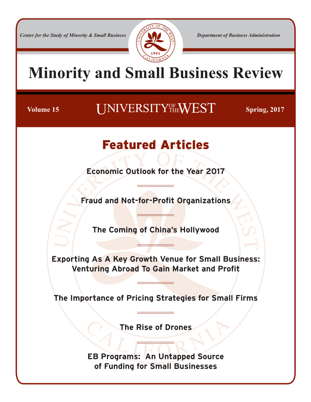 Minority and Small Business Review