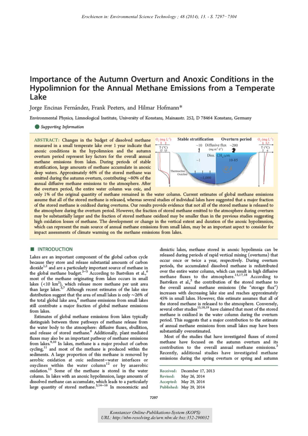 Importance of the Autumn Overturn and Anoxic Conditions in The