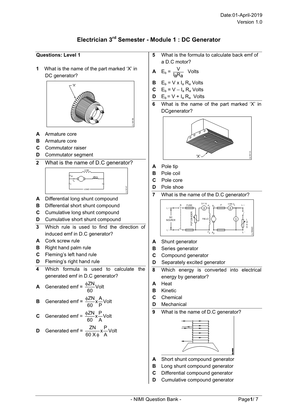 Electrician 3Rd Semester - Module 1 : DC Generator