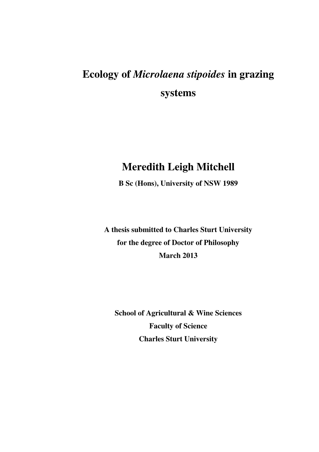 Meredith Mitchell Thesis