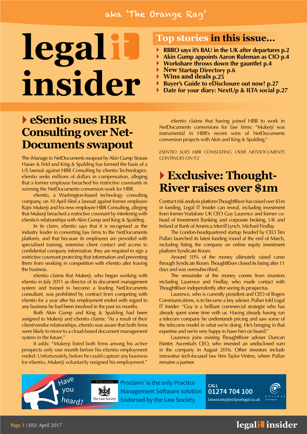 Esentio Sues HBR Consulting Over