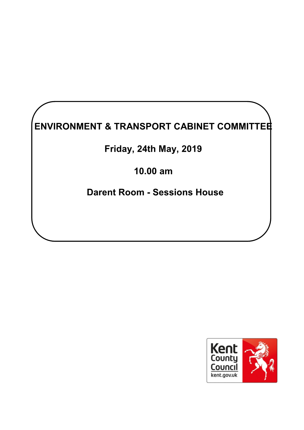 (Public Pack)Agenda Document for Environment & Transport Cabinet