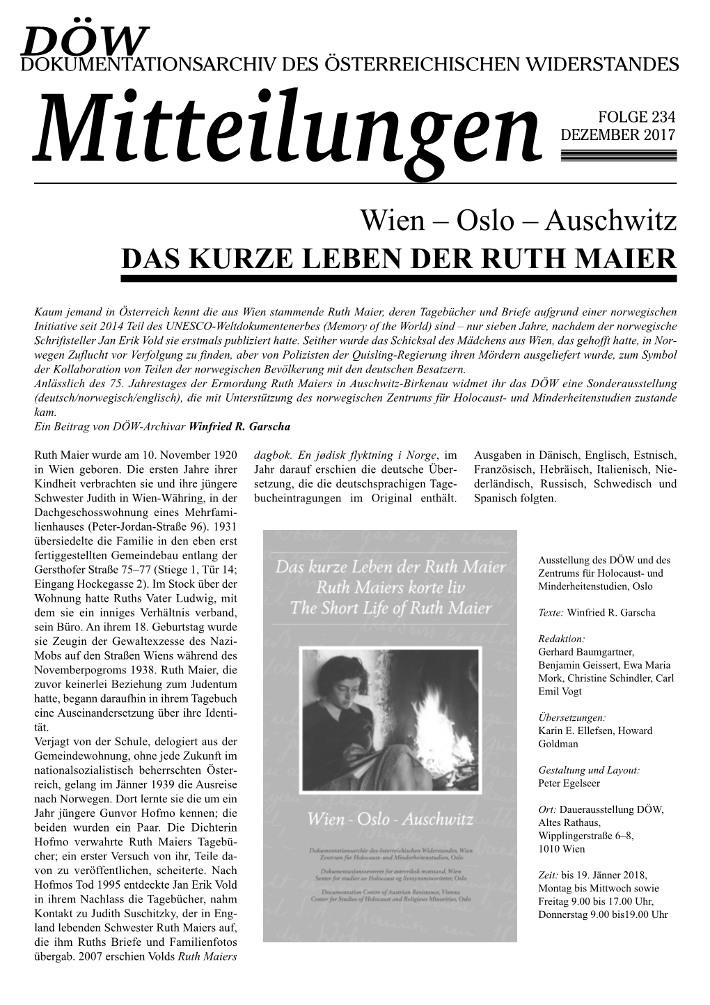 Das Kurze Leben Der Ruth Maier