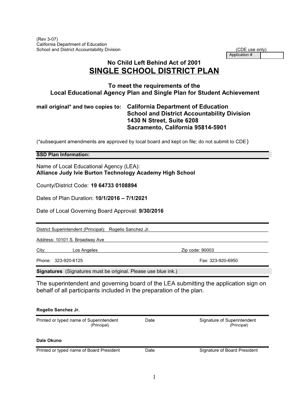 LEA Guidance and Template - Local Education Agency Plan (CA Dept of Education)