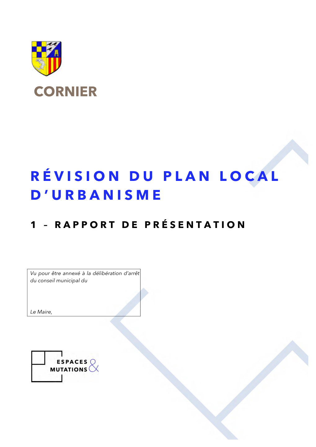 Cornier Révision Du Plan Local D'urbanisme