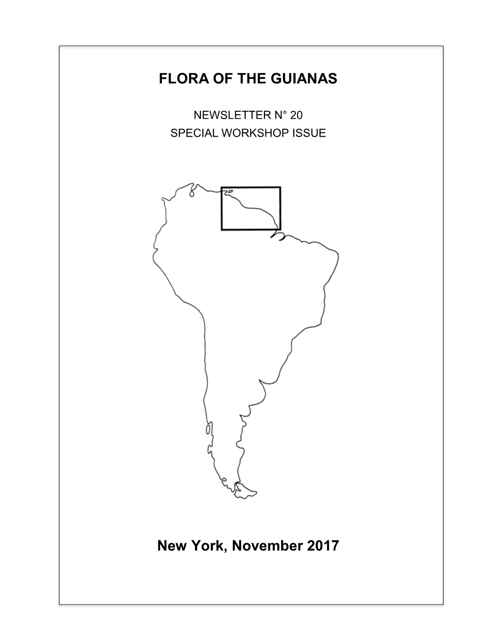 FLORA of the GUIANAS New York, November 2017