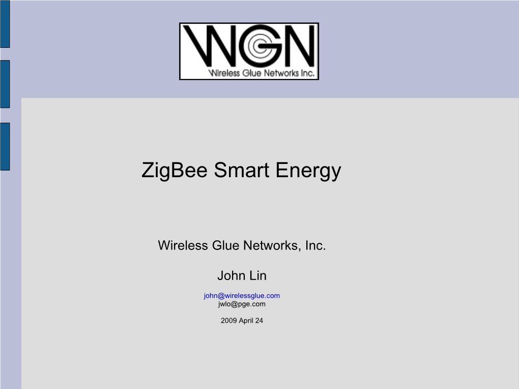 Zigbee Smart Energy