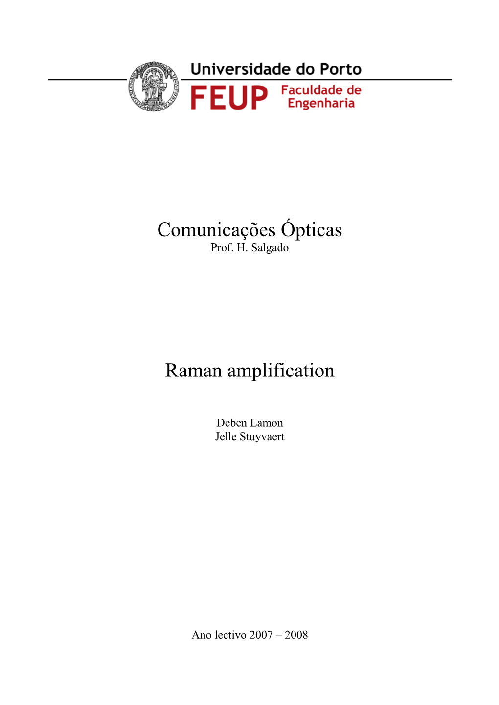 Raman Amplification